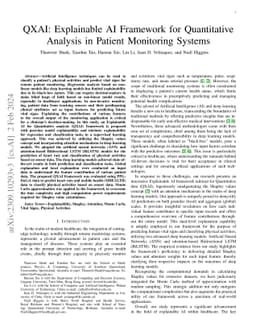 QXAI: Explainable AI Framework for Quantitative Analysis in Patient
  Monitoring Systems