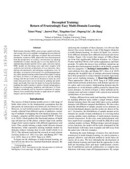 Decoupled Training: Return of Frustratingly Easy Multi-Domain Learning