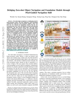 Bridging Zero-shot Object Navigation and Foundation Models through
  Pixel-Guided Navigation Skill