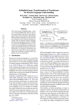 KoBigBird-large: Transformation of Transformer for Korean Language
  Understanding