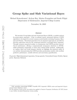 Group Spike and Slab Variational Bayes