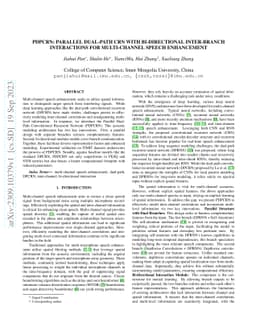 PDPCRN: Parallel Dual-Path CRN with Bi-directional Inter-Branch
  Interactions for Multi-Channel Speech Enhancement