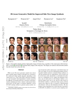 SideGAN: 3D-Aware Generative Model for Improved Side-View Image
  Synthesis