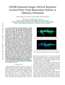 LiDAR-Generated Images Derived Keypoints Assisted Point Cloud
  Registration Scheme in Odometry Estimation