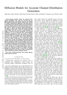 Diffusion Models for Accurate Channel Distribution Generation