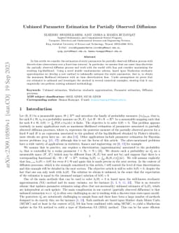 Unbiased Parameter Estimation for Partially Observed Diffusions