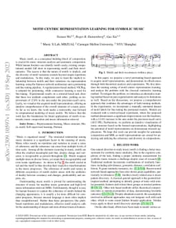 Motif-Centric Representation Learning for Symbolic Music
