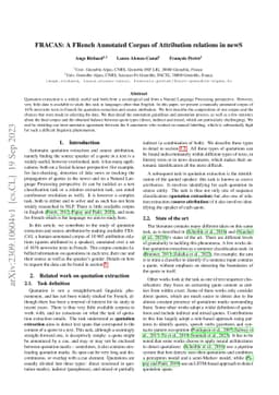 FRACAS: A FRench Annotated Corpus of Attribution relations in newS