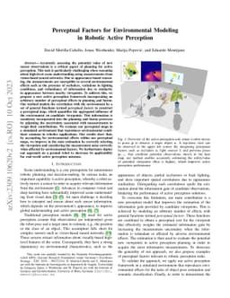 Perceptual Factors for Environmental Modeling in Robotic Active
  Perception