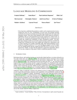 Language Modeling Is Compression