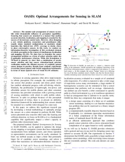 OASIS: Optimal Arrangements for Sensing in SLAM