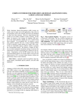 Corpus Synthesis for Zero-shot ASR domain Adaptation using Large
  Language Models