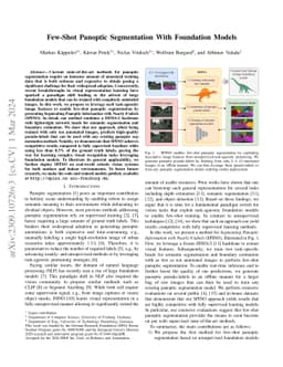 Few-Shot Panoptic Segmentation With Foundation Models