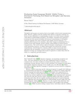 Evaluating large language models' ability to understand metaphor and
  sarcasm using a screening test for Asperger syndrome