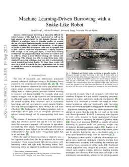 Machine Learning-Driven Burrowing with a Snake-Like Robot