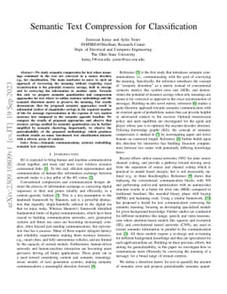 Semantic Text Compression for Classification