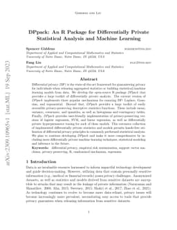 DPpack: An R Package for Differentially Private Statistical Analysis and
  Machine Learning