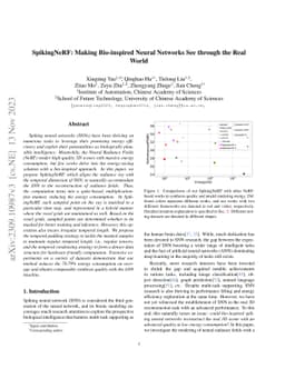 SpikingNeRF: Making Bio-inspired Neural Networks See through the Real
  World