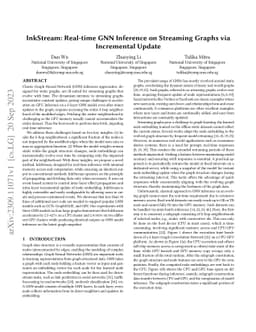 InkStream: Real-time GNN Inference on Streaming Graphs via Incremental
  Update
