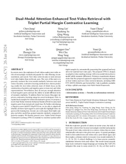 Dual-Modal Attention-Enhanced Text-Video Retrieval with Triplet Partial
  Margin Contrastive Learning