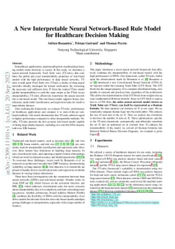 A New Interpretable Neural Network-Based Rule Model for Healthcare
  Decision Making