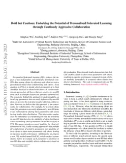 Bold but Cautious: Unlocking the Potential of Personalized Federated
  Learning through Cautiously Aggressive Collaboration