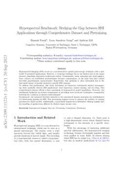 Hyperspectral Benchmark: Bridging the Gap between HSI Applications
  through Comprehensive Dataset and Pretraining