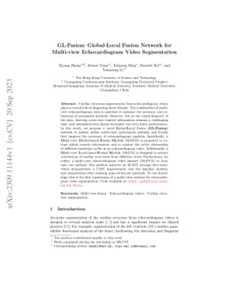 GL-Fusion: Global-Local Fusion Network for Multi-view Echocardiogram
  Video Segmentation