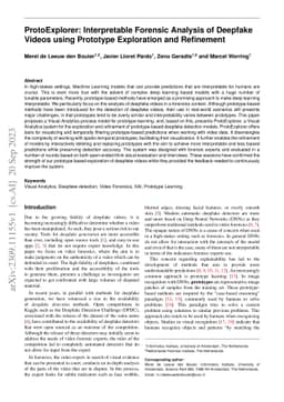 ProtoExplorer: Interpretable Forensic Analysis of Deepfake Videos using
  Prototype Exploration and Refinement