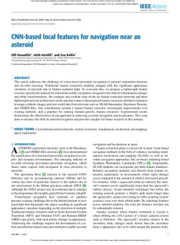 CNN-based local features for navigation near an asteroid
