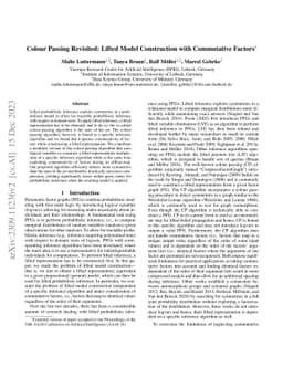 Colour Passing Revisited: Lifted Model Construction with Commutative
  Factors