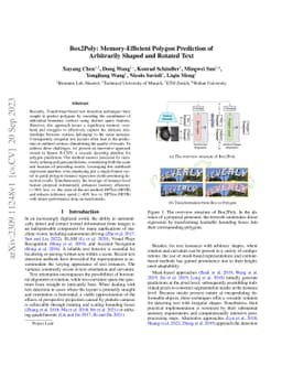 Box2Poly: Memory-Efficient Polygon Prediction of Arbitrarily Shaped and
  Rotated Text