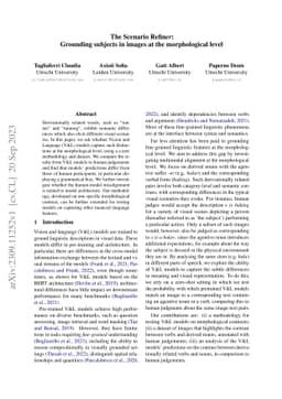 The Scenario Refiner: Grounding subjects in images at the morphological
  level