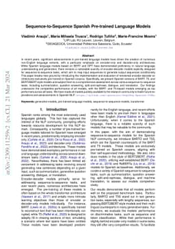 Sequence-to-Sequence Spanish Pre-trained Language Models
