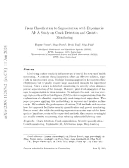From Classification to Segmentation with Explainable AI: A Study on
  Crack Detection and Growth Monitoring