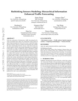 Rethinking Sensors Modeling: Hierarchical Information Enhanced Traffic
  Forecasting