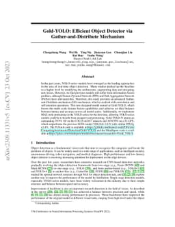 Gold-YOLO: Efficient Object Detector via Gather-and-Distribute Mechanism