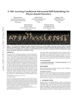 C$\cdot$ASE: Learning Conditional Adversarial Skill Embeddings for
  Physics-based Characters