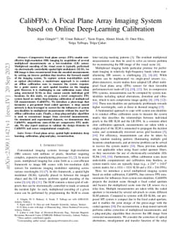 CalibFPA: A Focal Plane Array Imaging System based on Online
  Deep-Learning Calibration