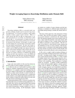 Weight Averaging Improves Knowledge Distillation under Domain Shift