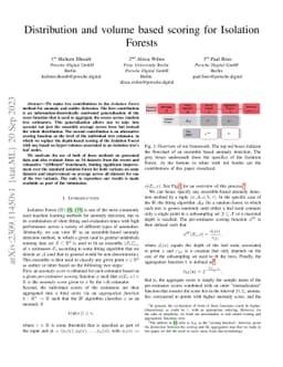 Distribution and volume based scoring for Isolation Forests