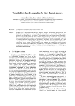 Towards LLM-based Autograding for Short Textual Answers