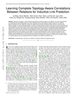 Learning Complete Topology-Aware Correlations Between Relations for
  Inductive Link Prediction