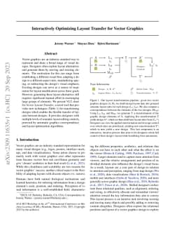 Interactively Optimizing Layout Transfer for Vector Graphics