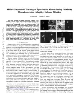 Online Supervised Training of Spaceborne Vision during Proximity
  Operations using Adaptive Kalman Filtering