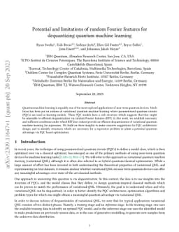 Potential and limitations of random Fourier features for dequantizing quantum machine learning