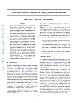 LLM Guided Inductive Inference for Solving Compositional Problems