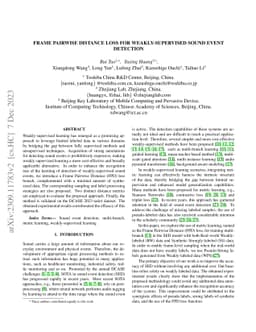 Frame Pairwise Distance Loss for Weakly-supervised Sound Event Detection