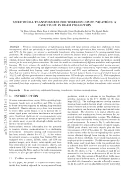 Multimodal Transformers for Wireless Communications: A Case Study in
  Beam Prediction