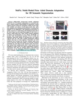 MoPA: Multi-Modal Prior Aided Domain Adaptation for 3D Semantic
  Segmentation
